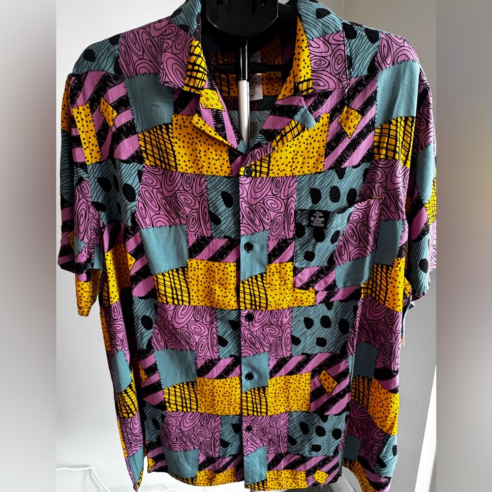 Disney Nightmare before Christmas Short-Sleeve Button-Down Shirt XL